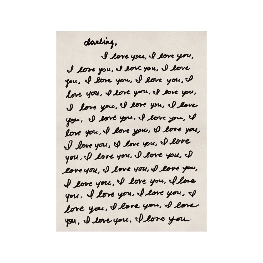 Darling I Love You Art Print - 20 x 30